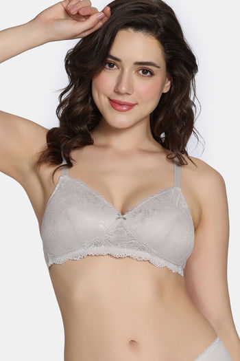 Buy Zivame Dreamcatcher Padded Non Wired Medium Coverage Lace Bra - Wind Chime